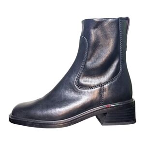 Franco Sarto | Gracelyn Black Leather Square Toe Ankle Booties Women's Size 5